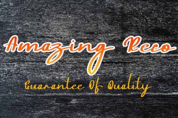 Amazing Reco: A Script Font for Elegant, Refreshing Designs