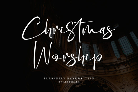 Christmas Worship: The Handwritten Font with Holiday Elegance
