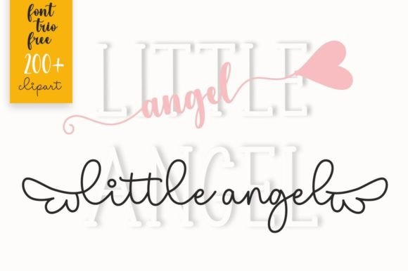 Little Angel: A Font Trio for Chic, Cheerful Crafting