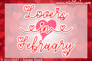 Lovers in February: A Monoline Script for Valentine's Day and Beyond